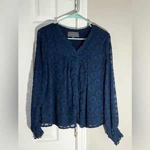 Navy Blue Blouse